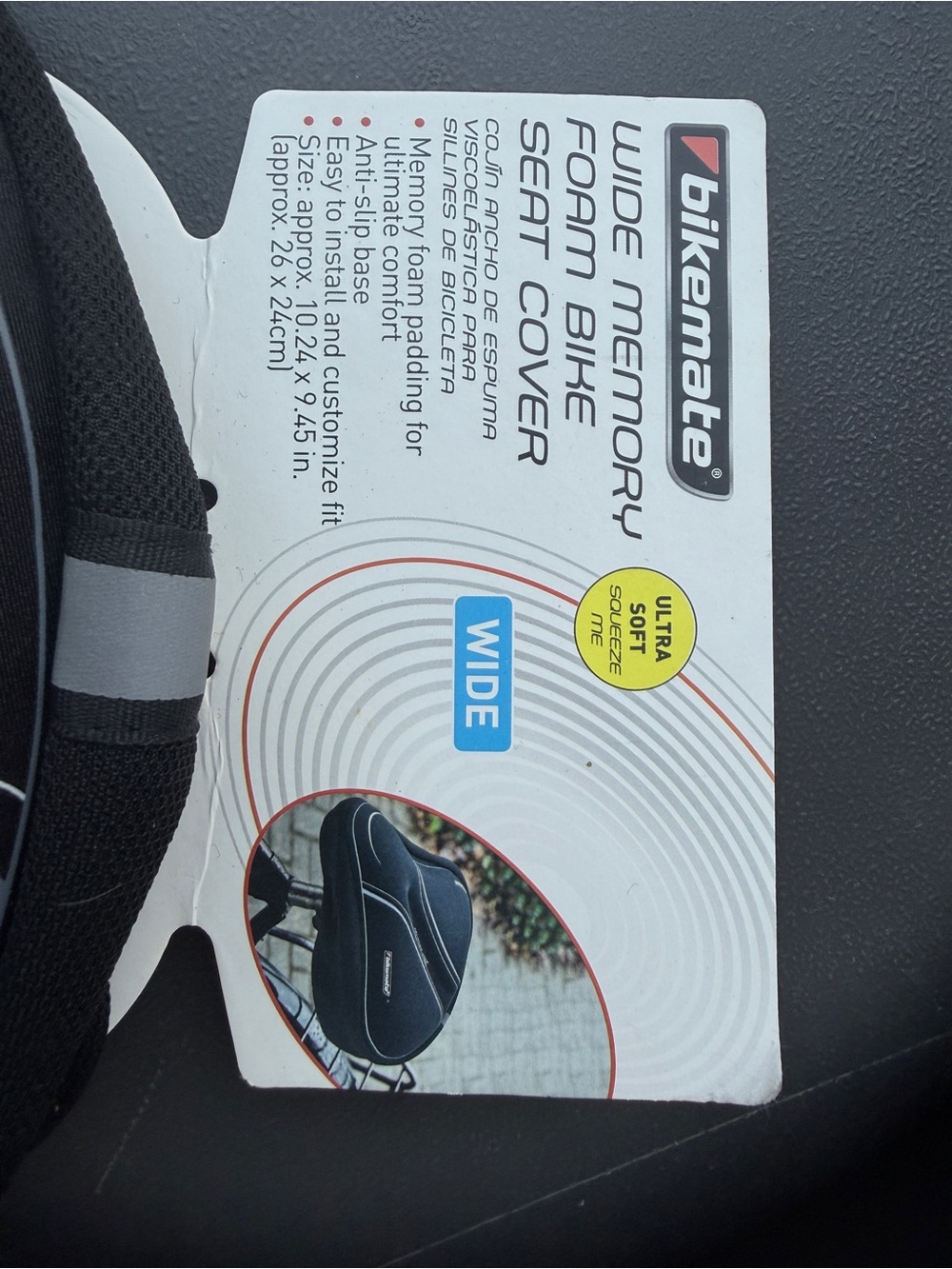 Bike mate-Bike Seat Cushion Saddle Cover - Black Comfort Zone -NEW, never used. - Picture 5 of 7